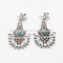 Boucles d&#39;oreilles créatives turquoise élégantes de haute qualité pour femmes SSEH015